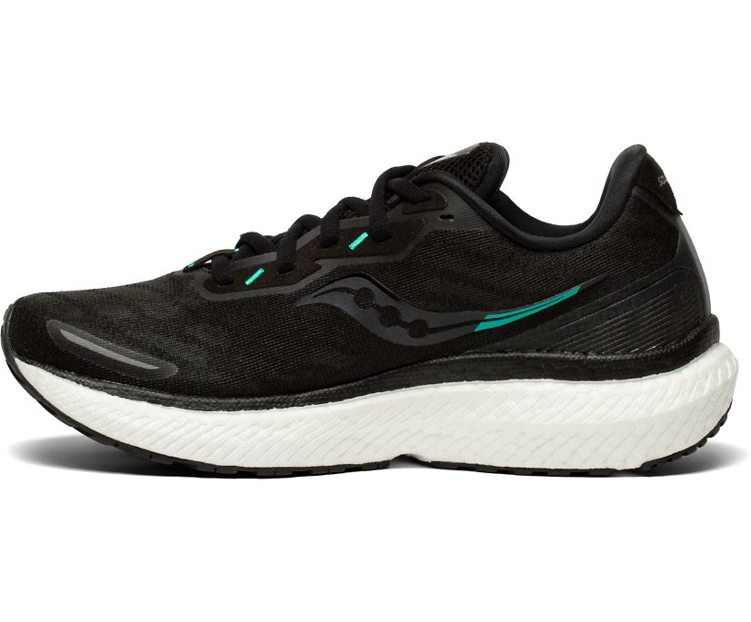 Saucony Triumph 19 Wide Women's Running Shoes Black / White | AU 214YXFU